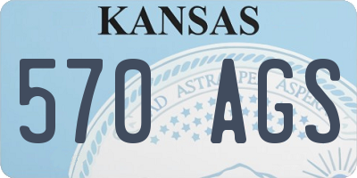 KS license plate 570AGS