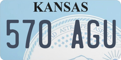 KS license plate 570AGU