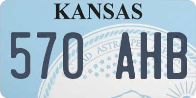 KS license plate 570AHB