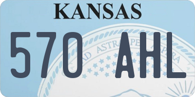 KS license plate 570AHL