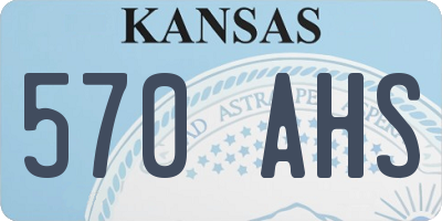 KS license plate 570AHS
