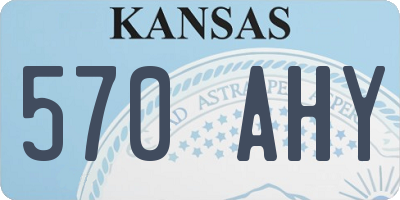 KS license plate 570AHY