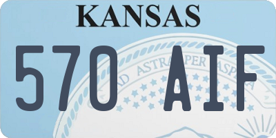 KS license plate 570AIF