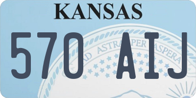 KS license plate 570AIJ