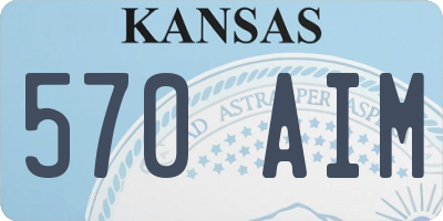 KS license plate 570AIM