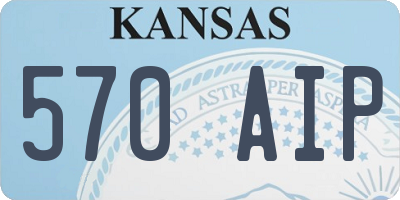 KS license plate 570AIP