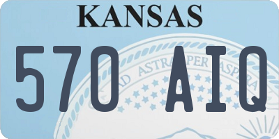 KS license plate 570AIQ