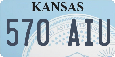 KS license plate 570AIU