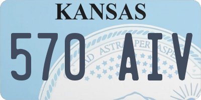 KS license plate 570AIV