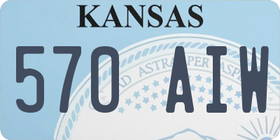 KS license plate 570AIW