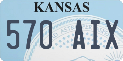KS license plate 570AIX