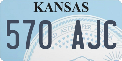 KS license plate 570AJC