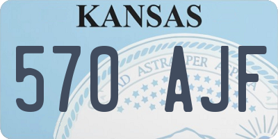KS license plate 570AJF