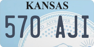 KS license plate 570AJI