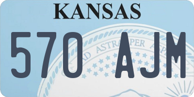 KS license plate 570AJM