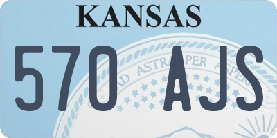 KS license plate 570AJS