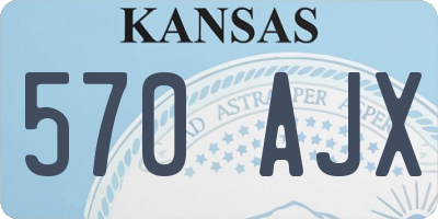 KS license plate 570AJX