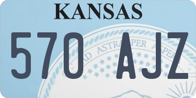 KS license plate 570AJZ