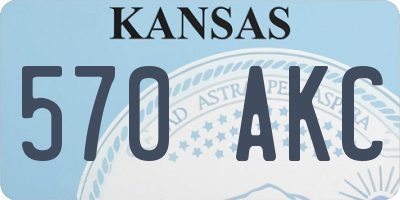 KS license plate 570AKC