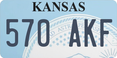 KS license plate 570AKF