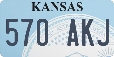KS license plate 570AKJ