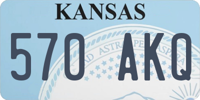 KS license plate 570AKQ