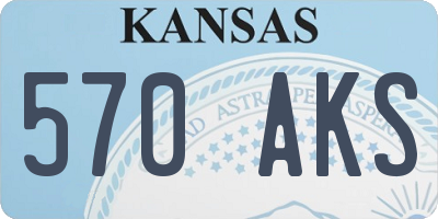 KS license plate 570AKS