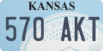 KS license plate 570AKT