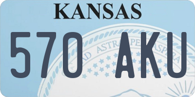 KS license plate 570AKU