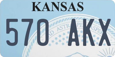 KS license plate 570AKX