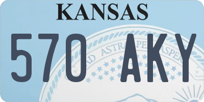 KS license plate 570AKY