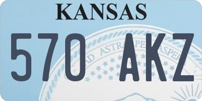 KS license plate 570AKZ