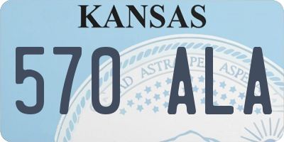 KS license plate 570ALA