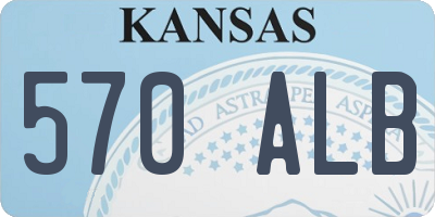 KS license plate 570ALB