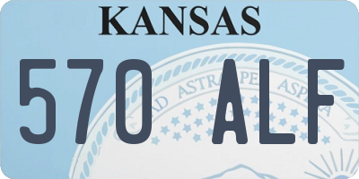 KS license plate 570ALF