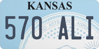 KS license plate 570ALI