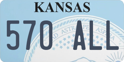 KS license plate 570ALL