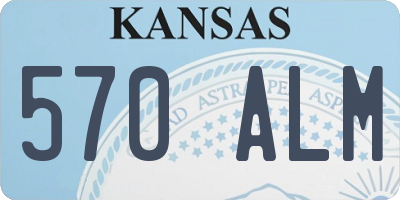 KS license plate 570ALM
