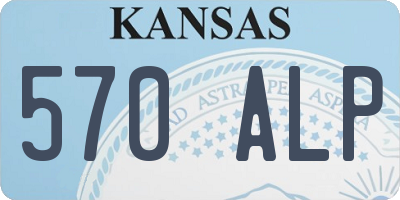 KS license plate 570ALP