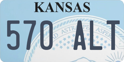 KS license plate 570ALT