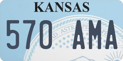 KS license plate 570AMA