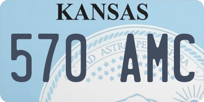 KS license plate 570AMC