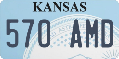 KS license plate 570AMD