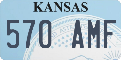 KS license plate 570AMF