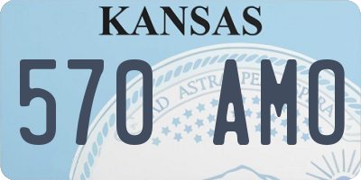 KS license plate 570AMO