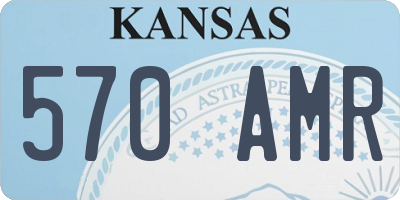 KS license plate 570AMR