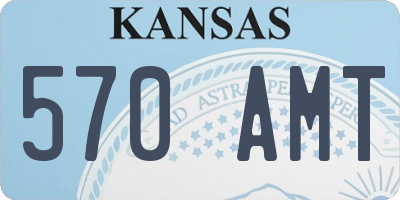 KS license plate 570AMT