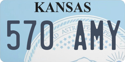 KS license plate 570AMY