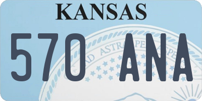 KS license plate 570ANA