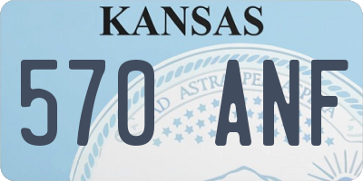 KS license plate 570ANF